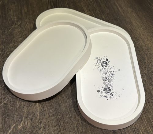 Dekotablett mittel – Oval – schmaler Rand – Bild 2