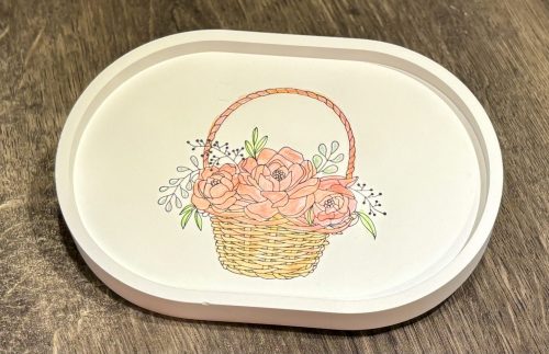 Dekotablett klein – Oval – schmaler Rand – Bild 3