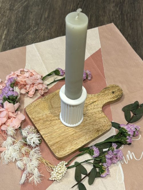 Mini Kerzenhalter für Stabkerzen im Rillenmuster – Bild 2